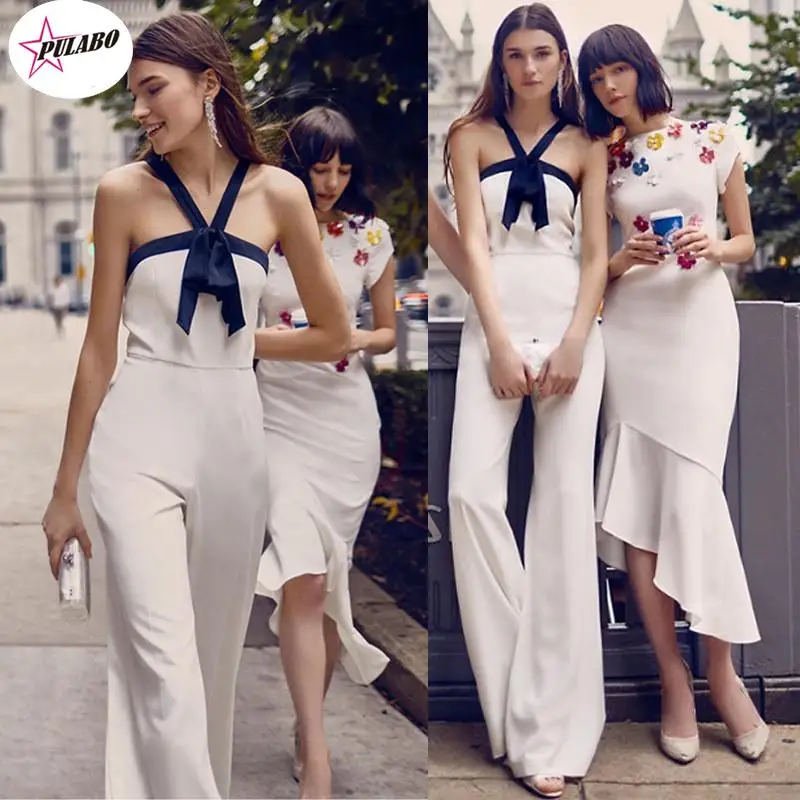 

y2k Arrival Sexy Halter Cross Strap Lace Up Jumpsuits Summer Women V Neck Solid Casual Sleeveless Long Romper Female