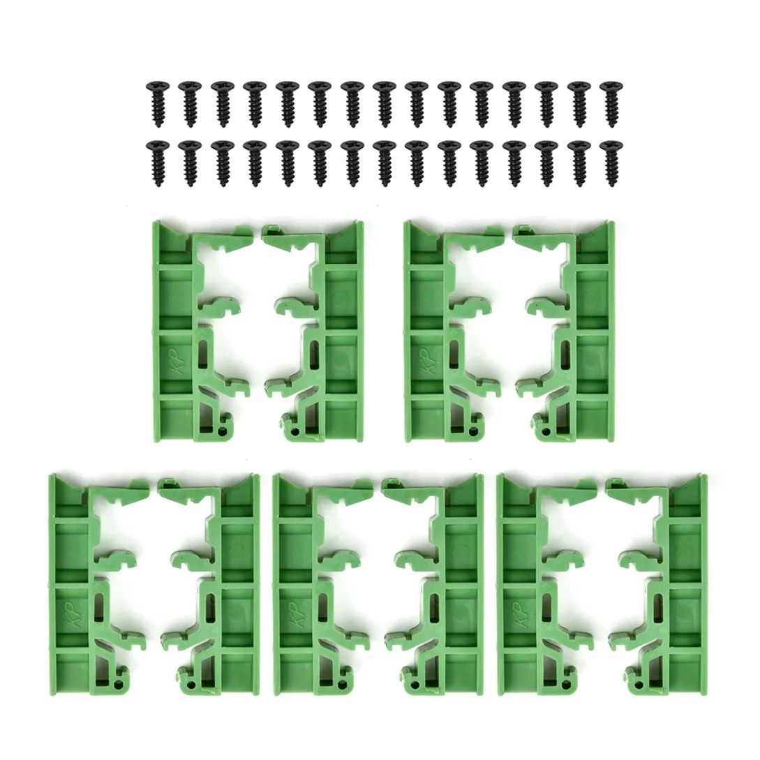 

10pcs 5Sets Excellent DRG-01 PCB Mounting Brackets Screws For DIN 35 Mounting Rails Adapter Replacements Parts