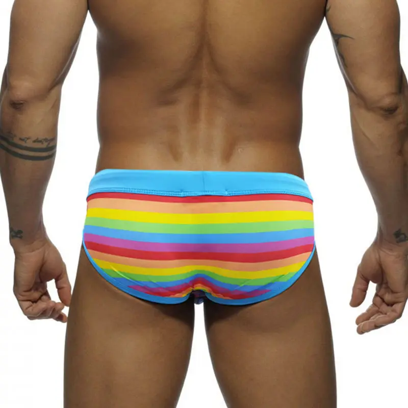 Bañadores Push Up para hombre, traje de baño a de arcoíris, Bikini Sexy Gay, pantalones de playa Zwembroek Desmiit| | - AliExpress