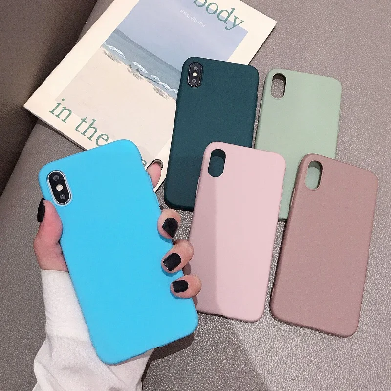 Vibrant Silicone Candy Color Soft Phone Case Cover