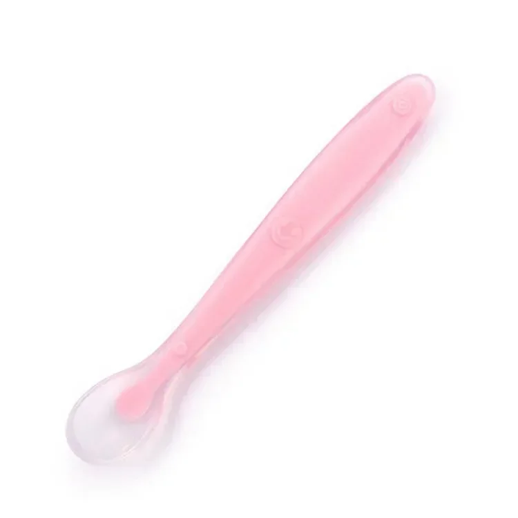Baby Silicone Soft Spoon silicone cutlery set baby feeding spoon Children's Training Spoon Baby Feeding Silicone Soft Head Safety