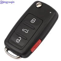 Jingyuqin Flip Fob รีโมทกุญแจรถสําหรับ VW/VOLKSWAGEN แคดดี้ Eos Golf Jetta Beetle Polo Up Tiguan (5K 0837202 โฆษณา ) 4