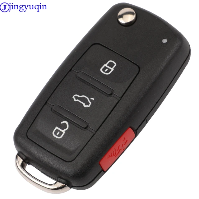 Jingyuqin Flip Fob รีโมทกุญแจรถสําหรับ VW/VOLKSWAGEN แคดดี้ Eos Golf Jetta Beetle Polo Up Tiguan (5K 0837202 โฆษณา ) 4