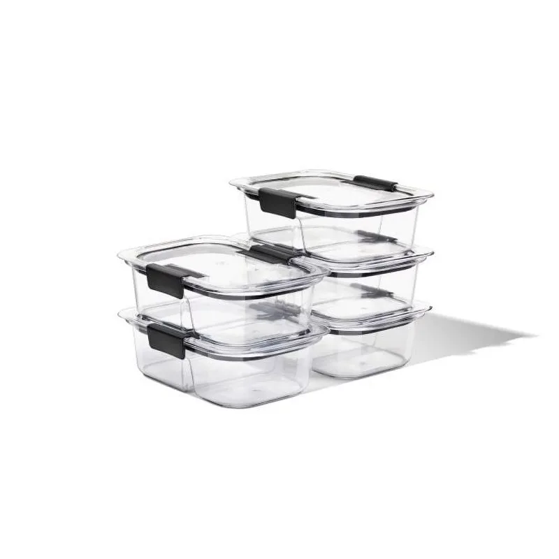 

Brilliance 10 Piece 2 Compartment Meal Prep Food Storage Containers, 2.85 Cup