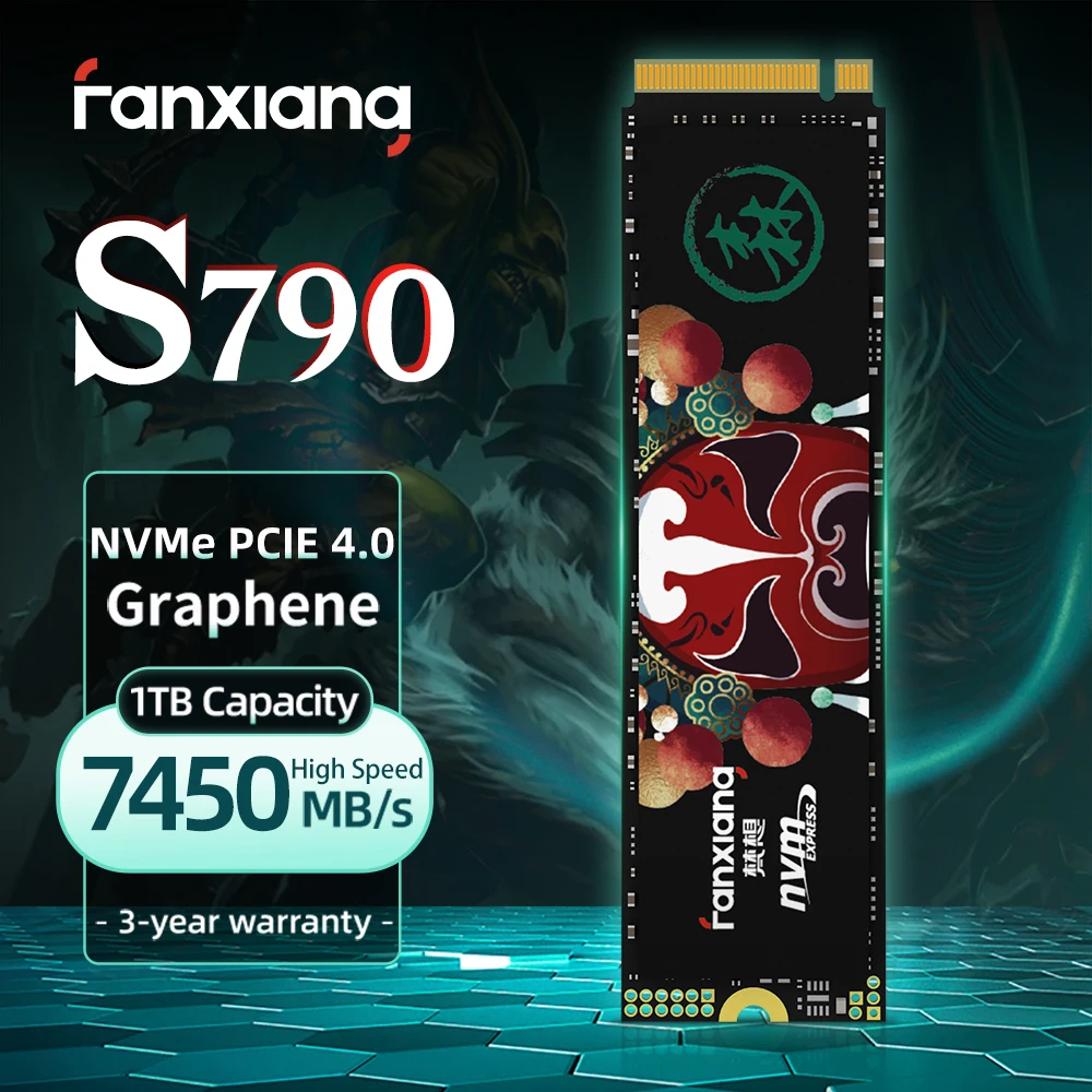 Fanxiang-unidade Interna de Estado Sólido para Laptop e Desktop S500pro S690 S790 Ssd M.2 256gb 512gb 1tb 2tb 4tb Pcie3.0 4.0 M.2 Nvme
