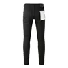 New Fashion Purples jeans Man with high street black pleats Fashion top quality Repair Low Rise Skinny Denim pants 3
