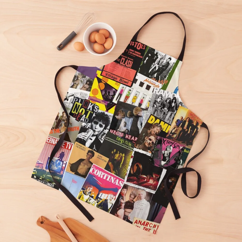 

70s Punk Rock Music Apron Ladies Waterproof Kitchen Woman Apron