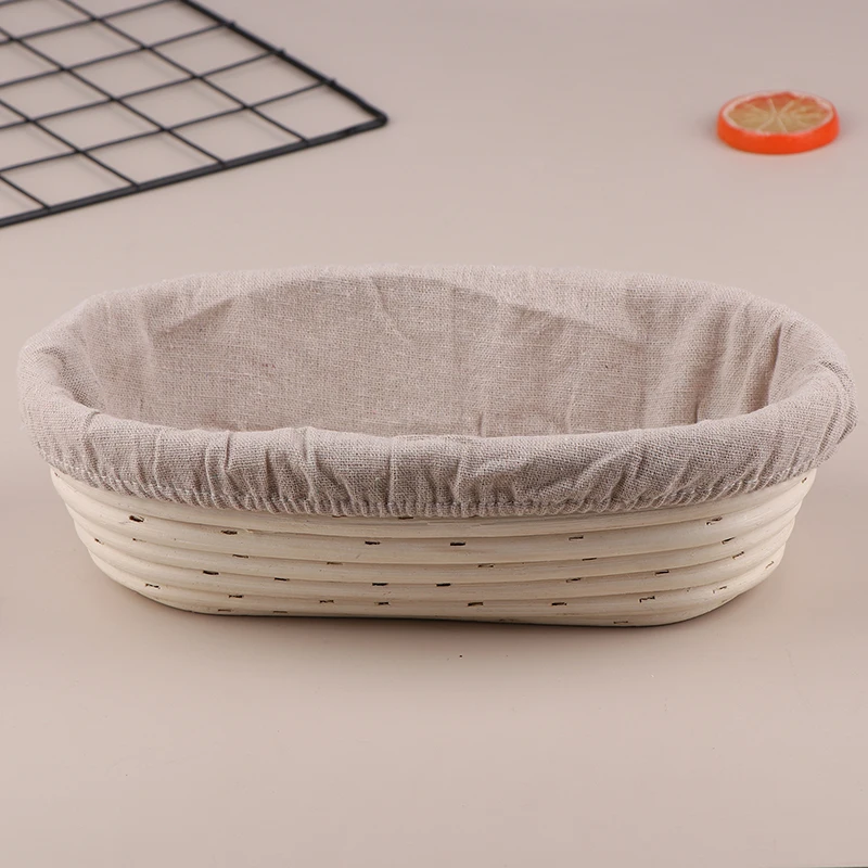 Kitchen Tool-6 Pieces 9/10 Inch Oval/Round Bread Fermentation Basket Cloth Lining Dough Basket Cover Fermentation Cloth For Cake