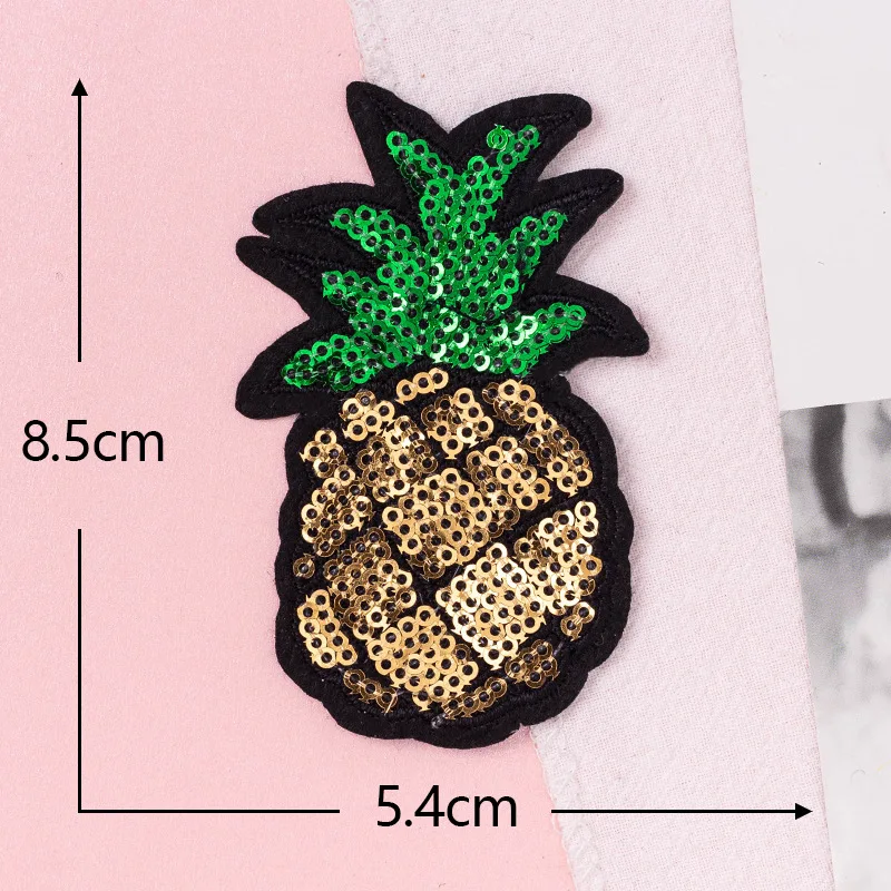 10 teile/los kleine Frucht Patch Pailletten Aufkleber Eisen auf Patches für Kleidung Applique Stickerei DIY Kleidung Accessoires – Detail 3