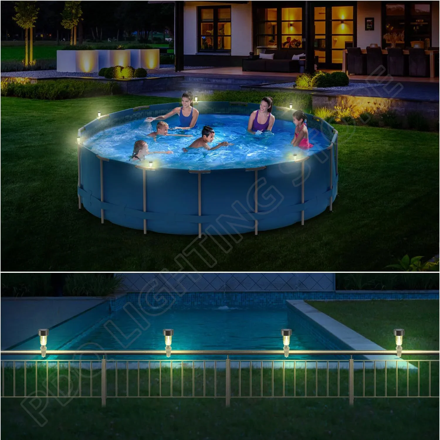 30Packs LED Solar Lamp Pool Lights Waterproof Solar Lights Decor Outdoor Swimming Pool Fence Garden Decoration Lamp For Yard