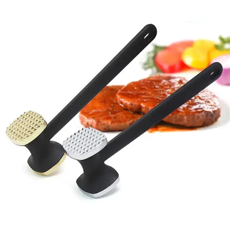 Meat Tenderizer Hammer Dual-Sided Kitchen Meat Mallet Non-Slip Grip Heavy Duty Metal Pounder For Tenderizing Steak Beef meat tenderizer meat hammer