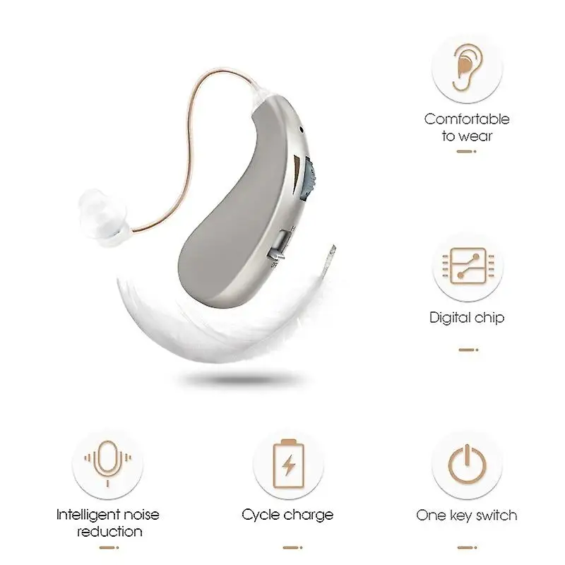 Rechargeable hearing aid mini adjustable tone best portable speaker for deaf elderly in 2025 RIC hearing aid 6
