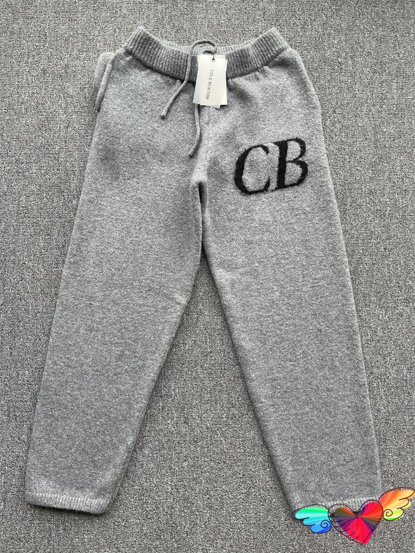 

2023 Grey Relaxed Cole Buxton Pants Men Women Merino Wool Cotton Cole Buxton CB Logo Pants Loose Casual Sweatpants Trousers