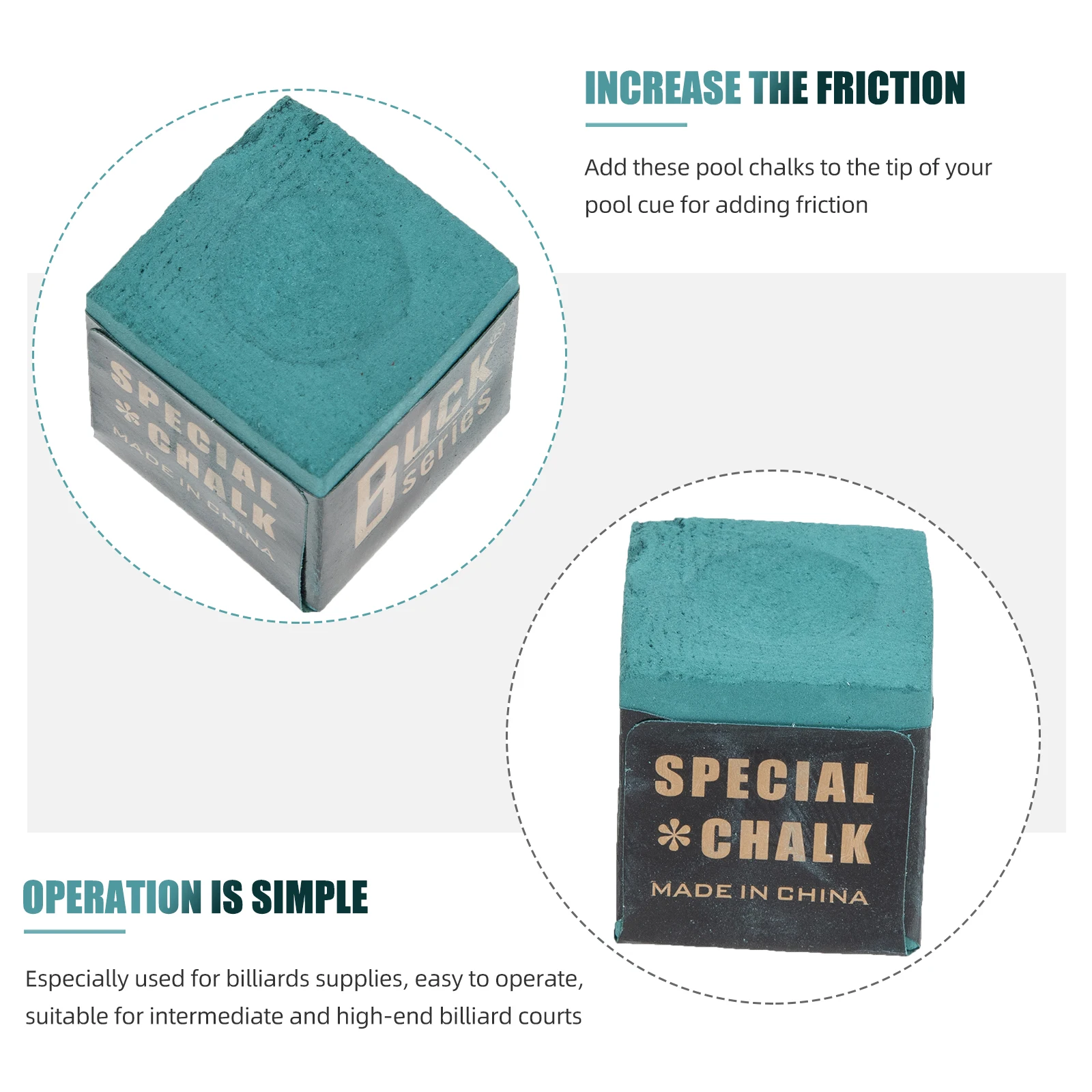 12Pcs Cue Stick Wiping Powder Pool Table Cue Chalk Billiards Playing Accessories