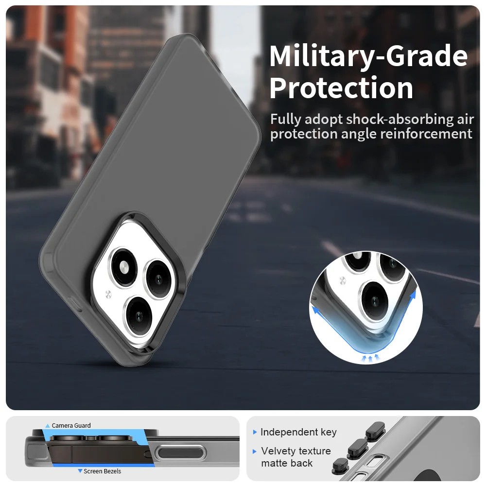 Translucent Candy Color Matte Shockproof Protective Bumper Case