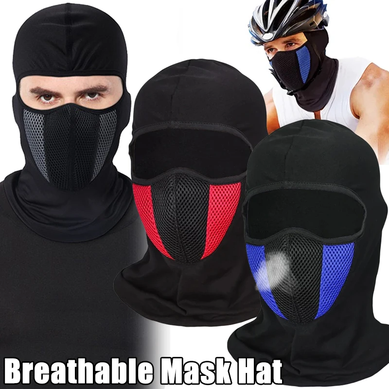 

Motorcycle Breathable Balaclava Full Face Mask Hat Cycling Sports Dustproof Windproof Scarf Headgear Men Women Neck Face Tubes
