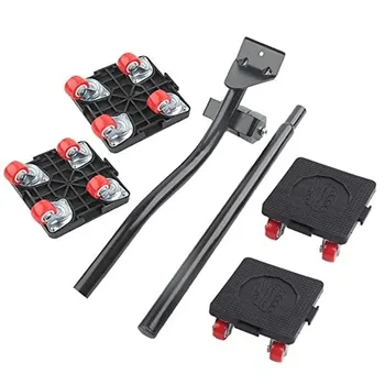 6 pezzi/set set di spostamento di mobili strumento di spostamento di mobili sollevatore per il trasporto di oggetti pesanti ruota mobile barra a rulli utensili manuali