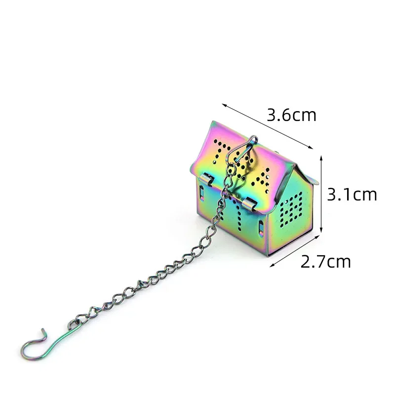 Stainless Steel House Shaped Tea Infuser Ball Spice Flower Filter Tea Leaf Herbal Strainer Kitchen Teapot Tool Households Gadget tea infuser tea strainer tea filter