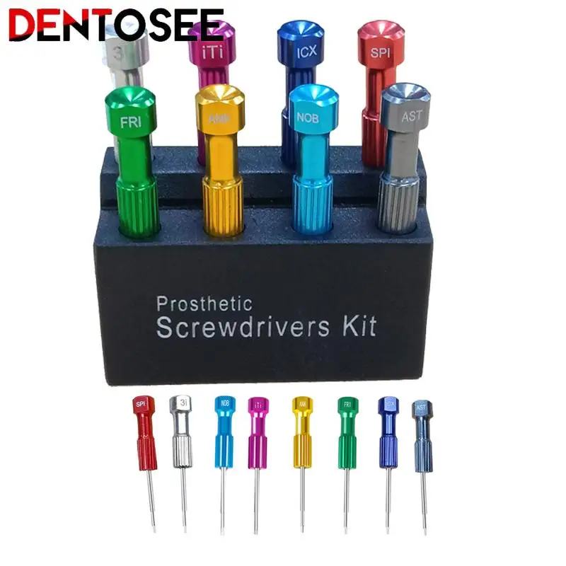 8pc/set Dental Implant Screw Driver Dentistry Tool Kit Micro