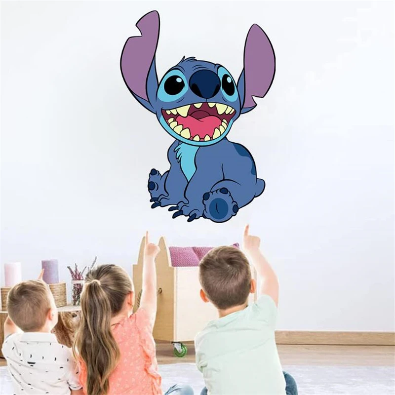 Lilo & Stitch Cartoon Stitch Movie Wall Stickers For Kids Rooms Kindergarten Living Room Bedroom Wall Decoration Animated Poster
