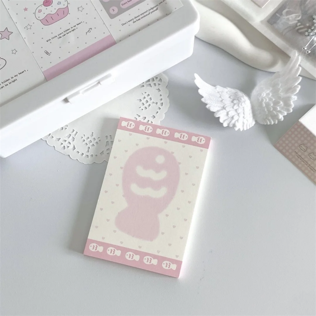 Kawaii Rosa Katzen-Notizblock 50 Blatt Niedliche Pfoten-Klebezettel A7-Format Notizblock für Journaling Studium Büro Schule Schreibwaren – Detail 9