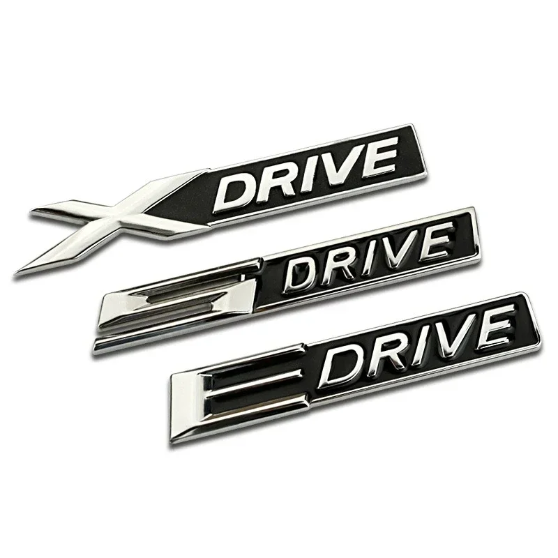 3D Metal Car Emblem Badge Sdrive Edrive Xdrive Fender Sticker Per Bmw E46 E39 E60 E90 F10 F30 E36 X1 X3 X6 X5 X7 Accessori