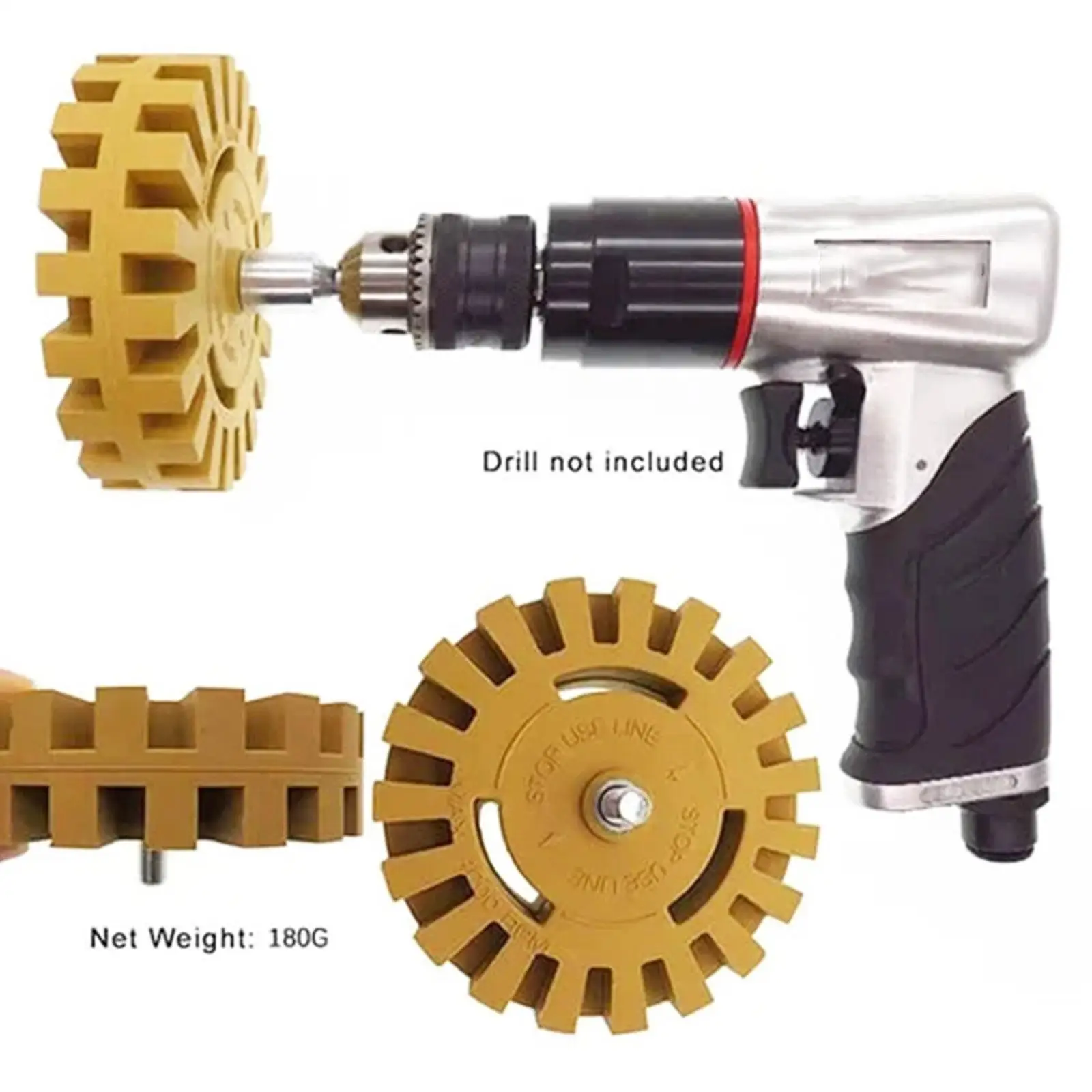 Car Pneumatic Rubber Eraser Wheel Pad Rubber Disk Decal Eraser Wheel Car Sticker Remover Paint Cleaner Polish Auxiliary Tool