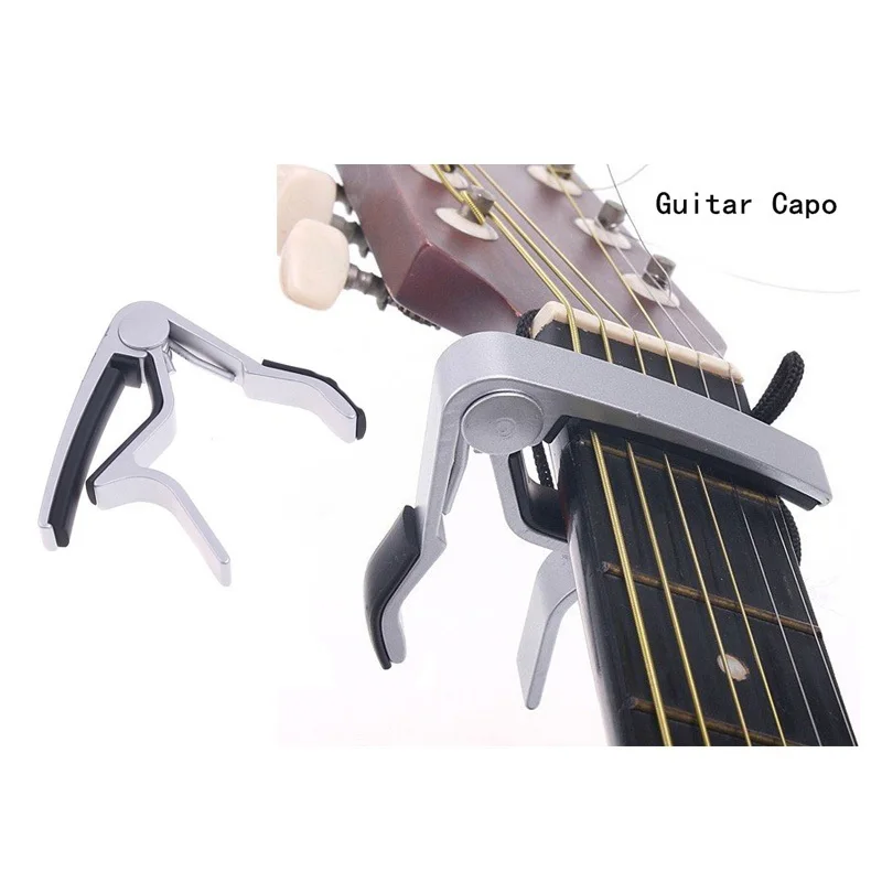 Guitar Capo Aluminium Alloy Silver Quick Change Clamp Key Acoustic Classic Guitar Capo for Tone Adjusting Guitar