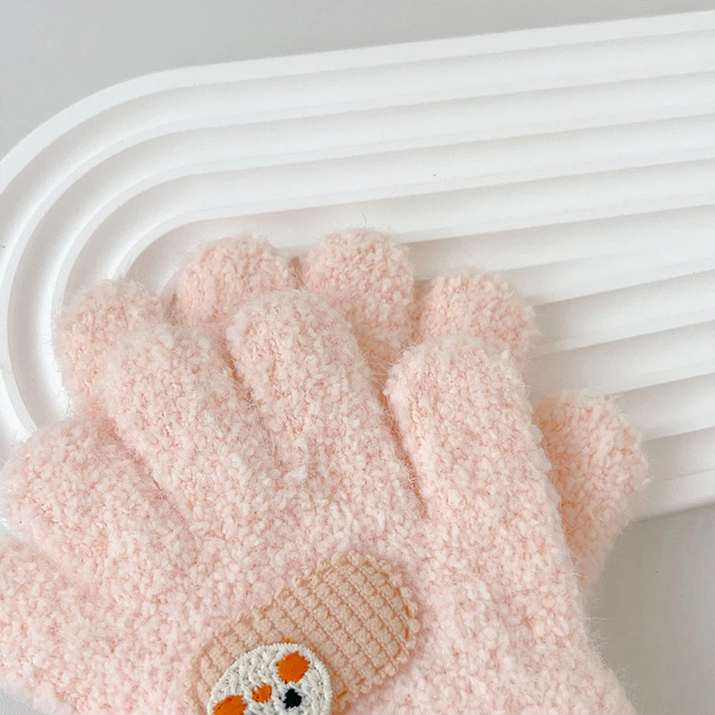1-3 Years Kids Winter Gloves Thick Velvet Five Finger Mittens baby mittens winter gloves