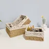 Rattan weaving Storage Basket Eco-friendly Wear Resistant Fabric Anti-deform Organizer Basket Home Miscellaneous basket storage 1