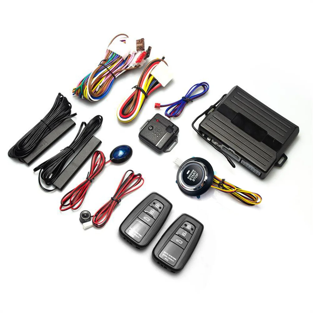 thumbnail image 1 of Sistema de entrada sin llave universal para automóvil de 12 V, sistema de alarma de arranque del motor, sistema de arranque y parada con un solo botón, accesorios de arranque y parada remotos, 1 of 5
