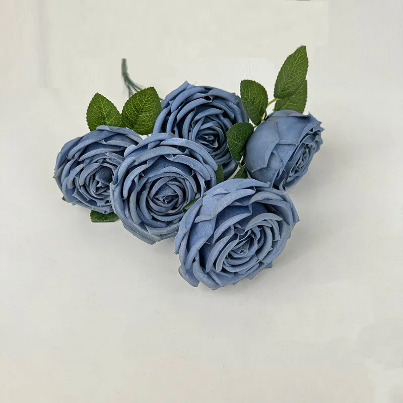 Elegant Artificial Rose Bouquet for Weddings and Home Decor - 5 Roses