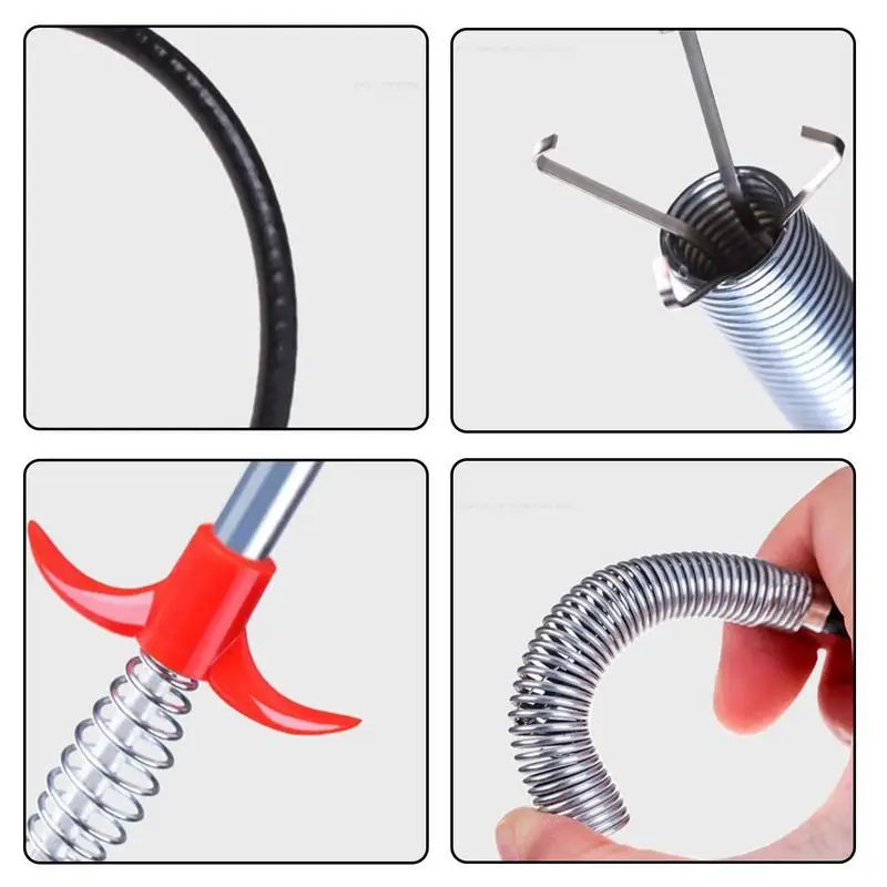Sewer Unclogging Pickup Stick 4 Claws Drain Pipe Plumbing Sink Litter Pickup Stick Household Cleaning Supplies For bath Kitchen