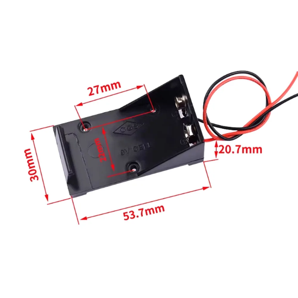 Battery Holder with Switch and Wire Lead Featuring 5.5x2.1mm Plug