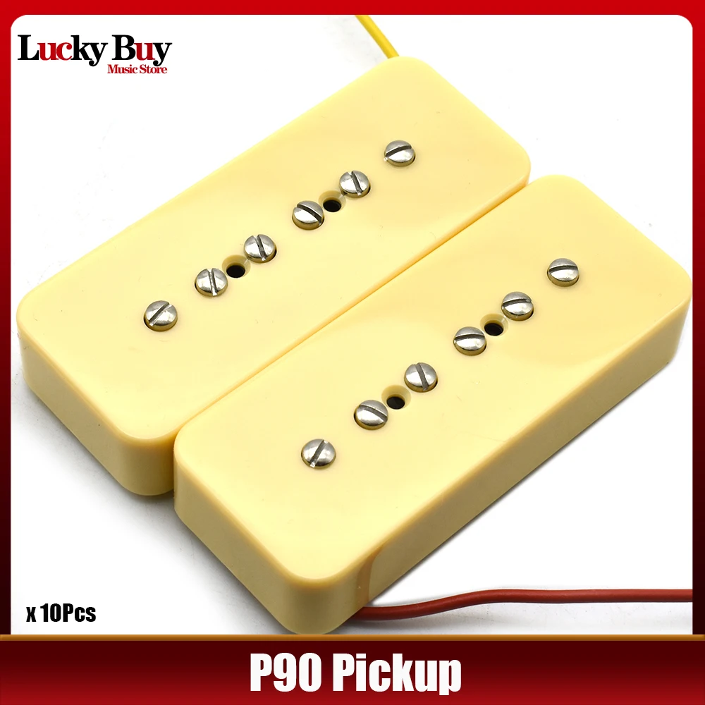 

10Pcs Professional Black/Yellow Humbucker Pickup 50/52mm pole for Guitar P90