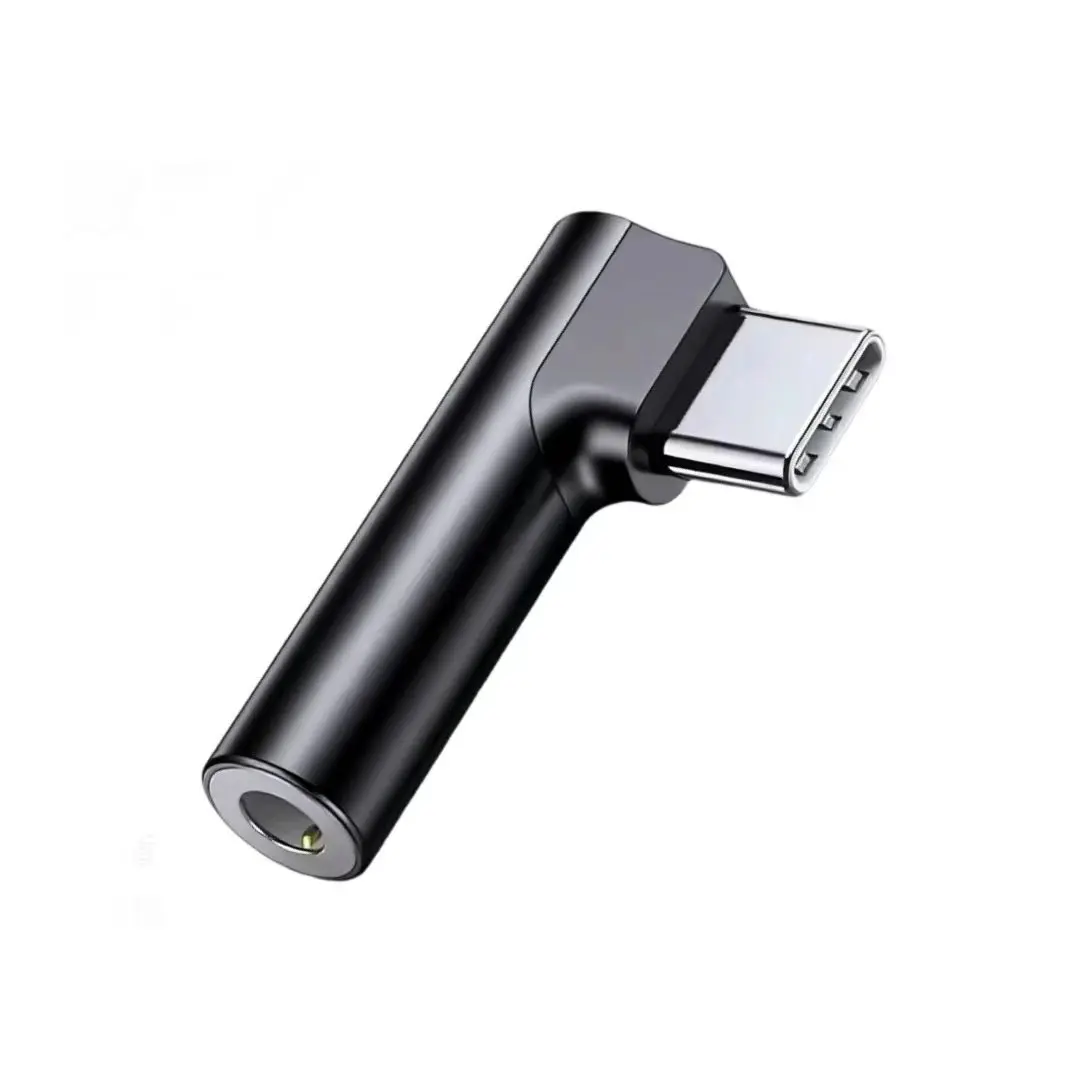 Right Angle USB-C to 3.5mm Audio Adapter - USB-C Male to 3.5mm Headphone Converter