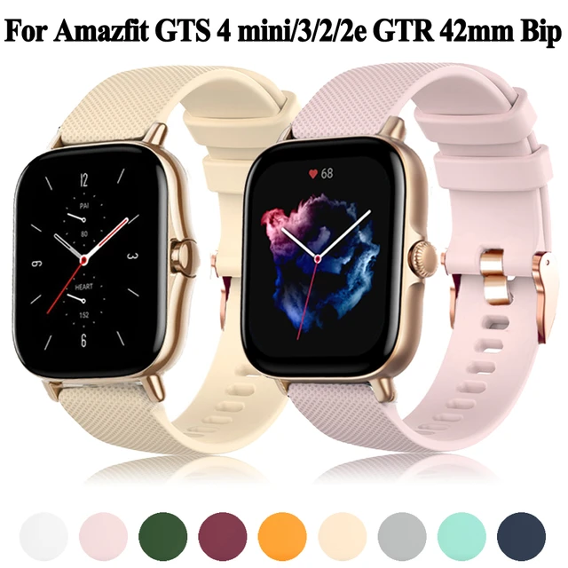 Correa de repuesto para Amazfit GTS 4/2 Mini, correa de silicona para GTS  3/4, pulsera de reloj - AliExpress