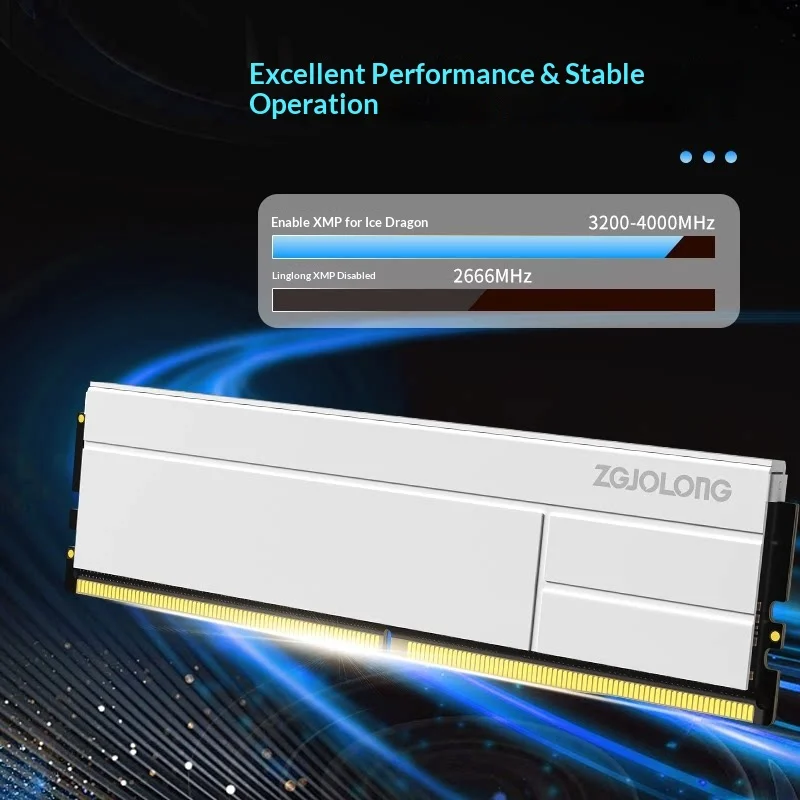 베스트셀러 F마우스 Zgjolong I9 Binglong DDR4 메모리 램 16GB 32GB 16GX2 하이닉스칩 3200MHz 3600MHz XMP 지원 데스크탑 컴퓨터용