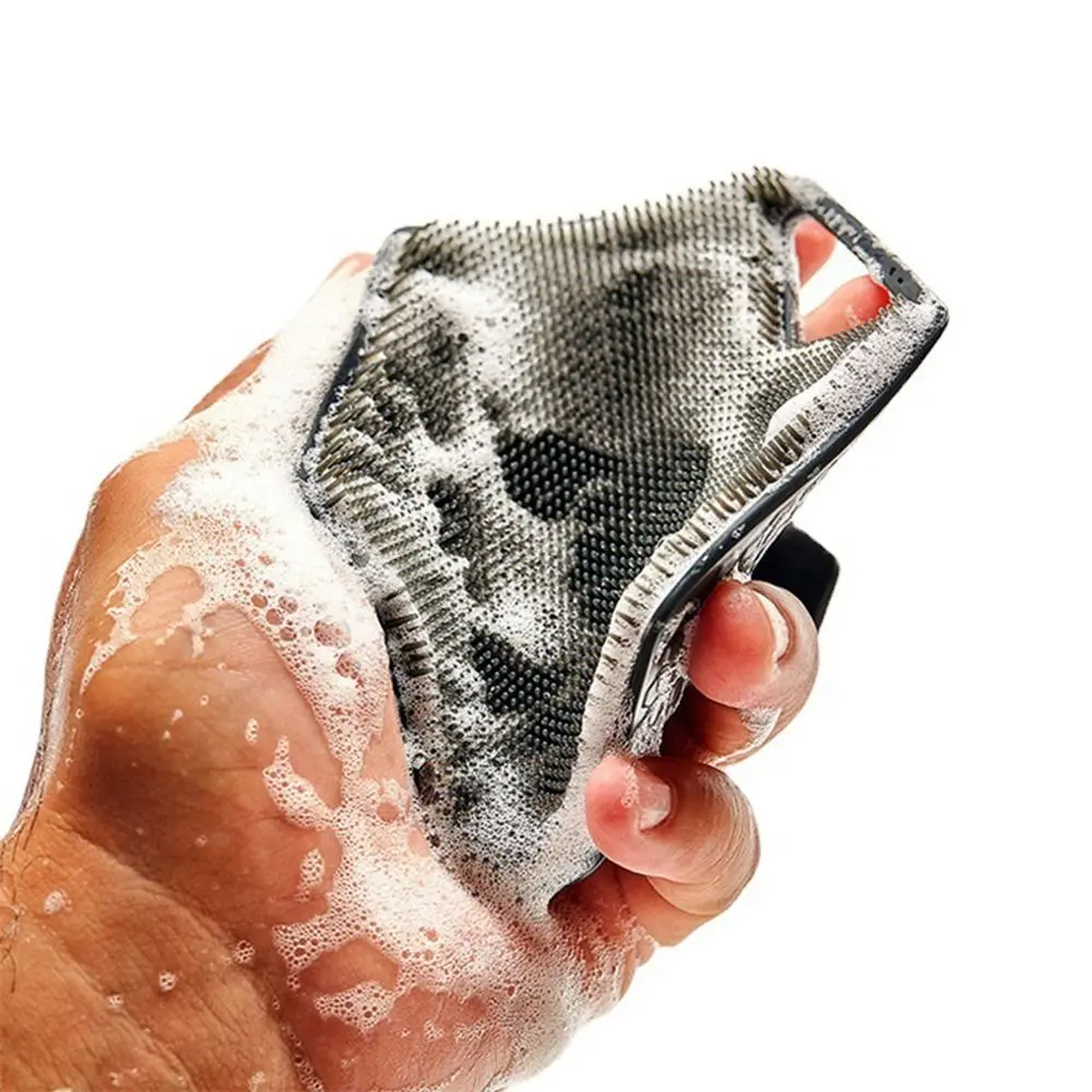 Soft Silicone Body Scrubber Handheld Shower Cleansing Brush Gentle Face Body Exfoliating And Massage Brush
