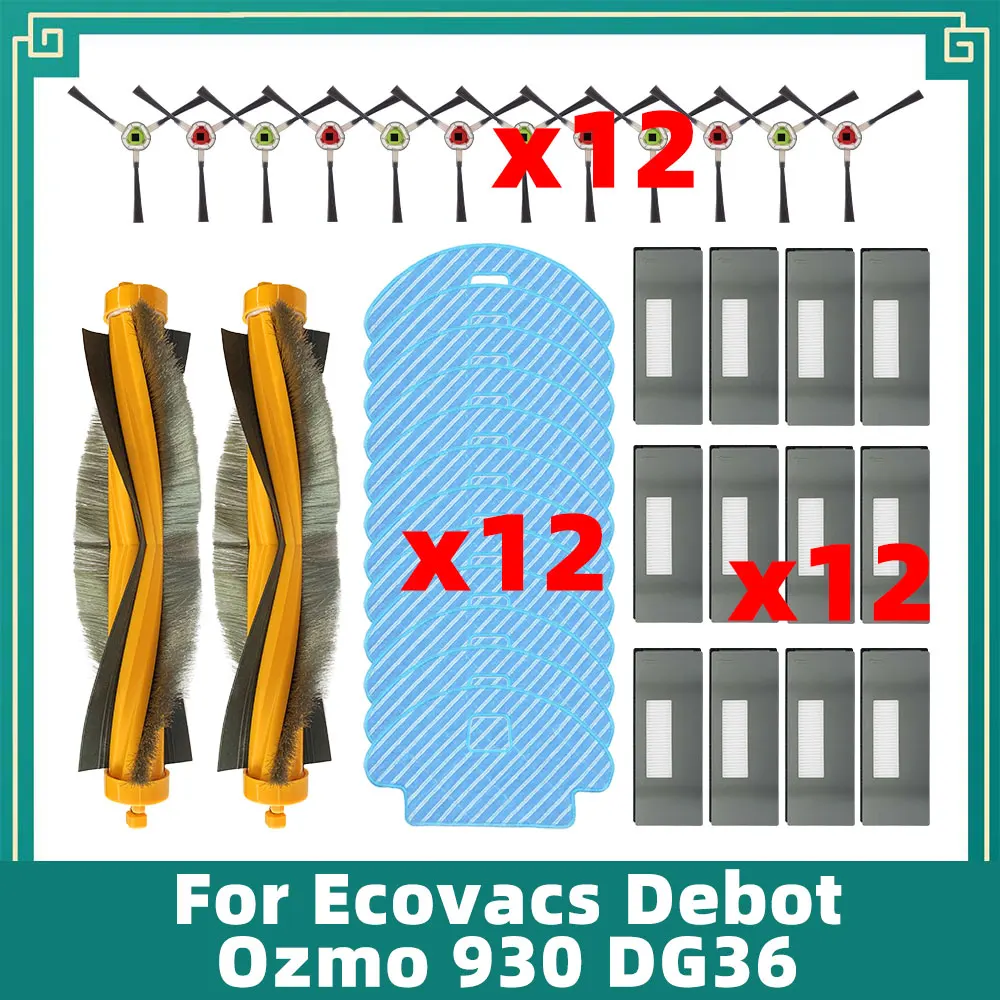 

For Ecovacs Debot OZMO 930 / Ecovacs Debot DG36 Robot Vacuum Cleaner Main Side Brush Hepa Filter Mops Cloths Rags Spare Parts