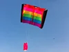 Professional Large 230cm Multi-Color Single Line Kite Parafoil / Soft Rainbow Kites For Adults Children With Handle And Line 2