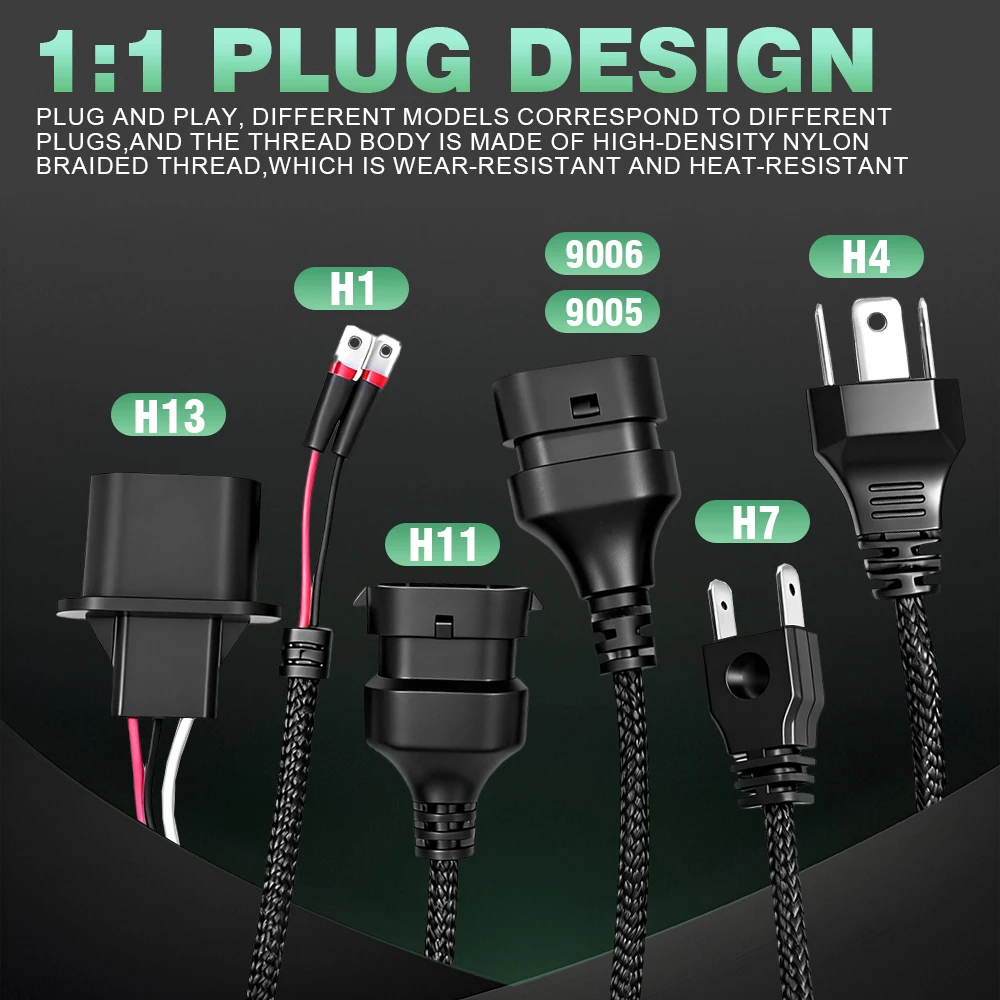 H7 캔버스 LED 헤드라이트 고출력 캔버스 터보 램프 외부 드라이브 6000K 자동차 라이트 DC12V
