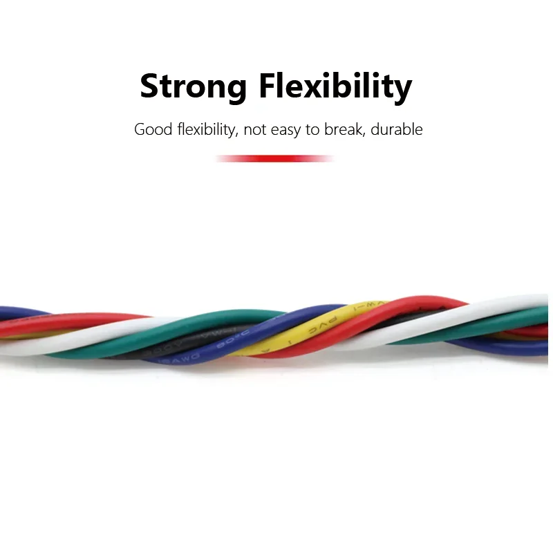 （5 Colors Mix Kit）UL1007 Wire PVC Insulation Tinned Copper Cable Stranded Electrical Line 30/28/26/24/22/20/18/16 AWG PCB Wire image 4