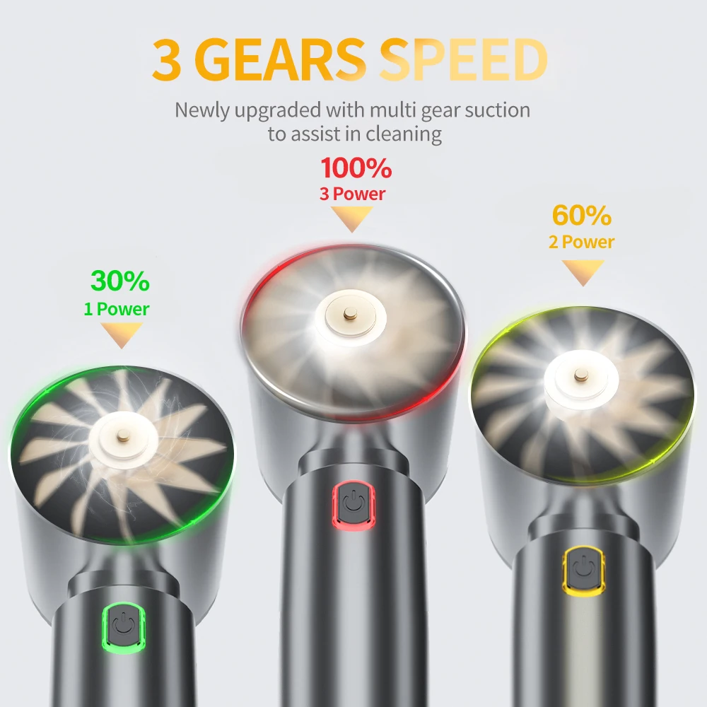 CENRR Portable Wireless Car Vacuum Cleaner Mini Powerful 998000PA Home Appliance Handheld Blower Vacuum Cleaner for Car Cleaner 2