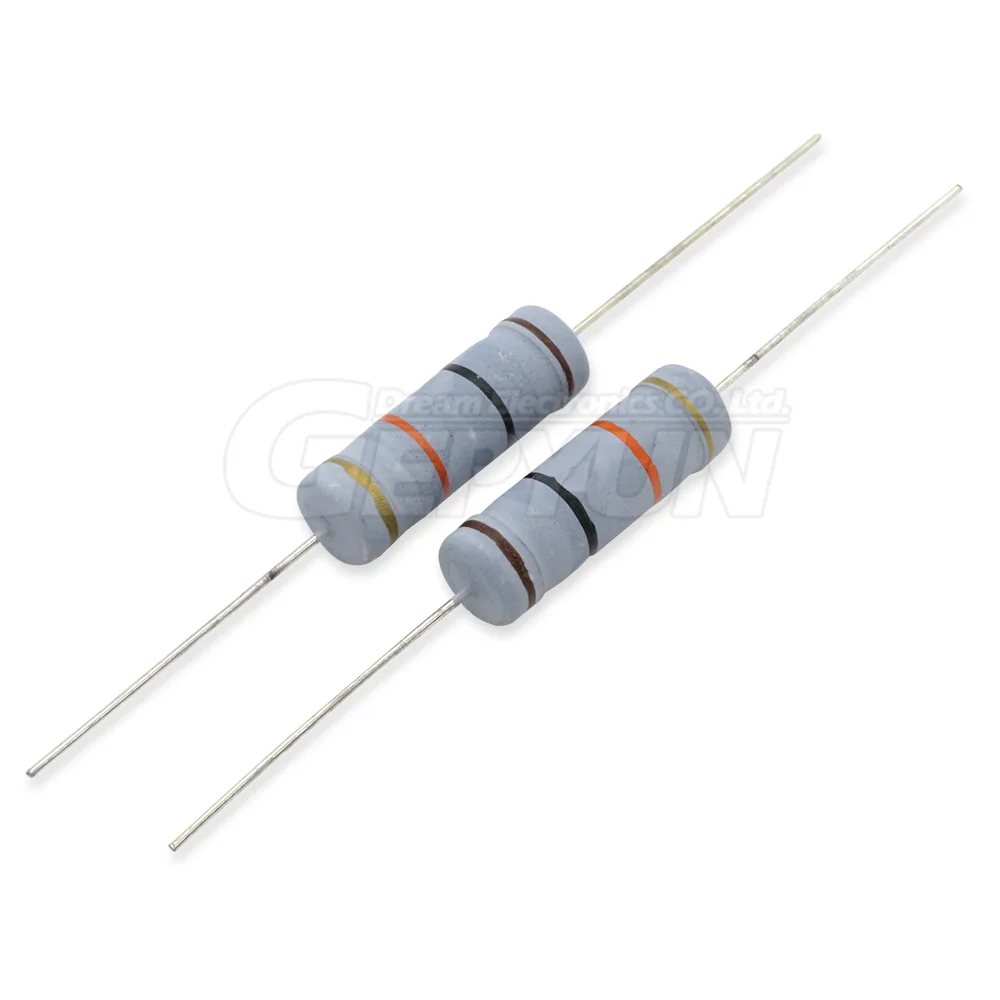 10pcs 5W Carbon Film resistor 5% 1R ~ 1M Ohm carbon film resistor