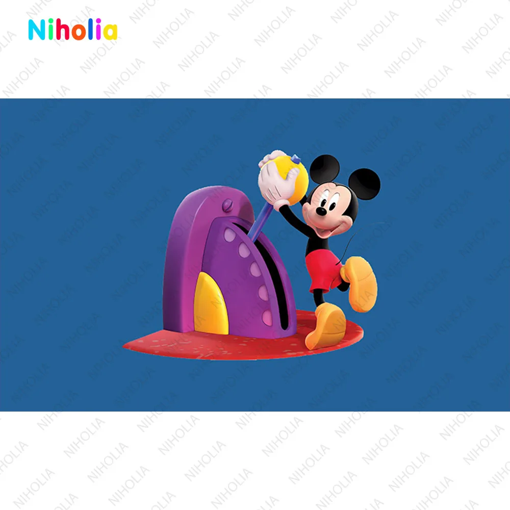 Cubierta de arco de Mickey Mouse y sus amigos, telón de fondo para niños,  feliz primer cumpleaños, dibujos animados, casa de club, cumpleaños,  decoración de pared - AliExpress