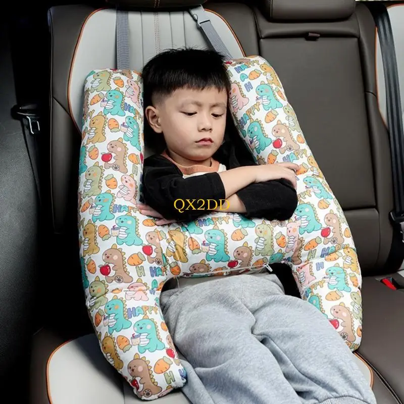 QX2D H자형 자동차 뒷좌석 여행 베개 헤드 바디 지지 쿠션 안전 베개