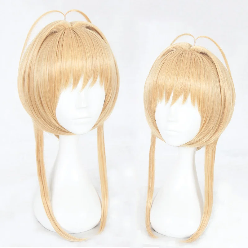 

Cardcaptor Sakura Cosplay Wig Kinomoto Sakura Wigs Hair Card Captor Women Yellow Heat Resistant Synthetic Hair Wigs 40cm On Sale