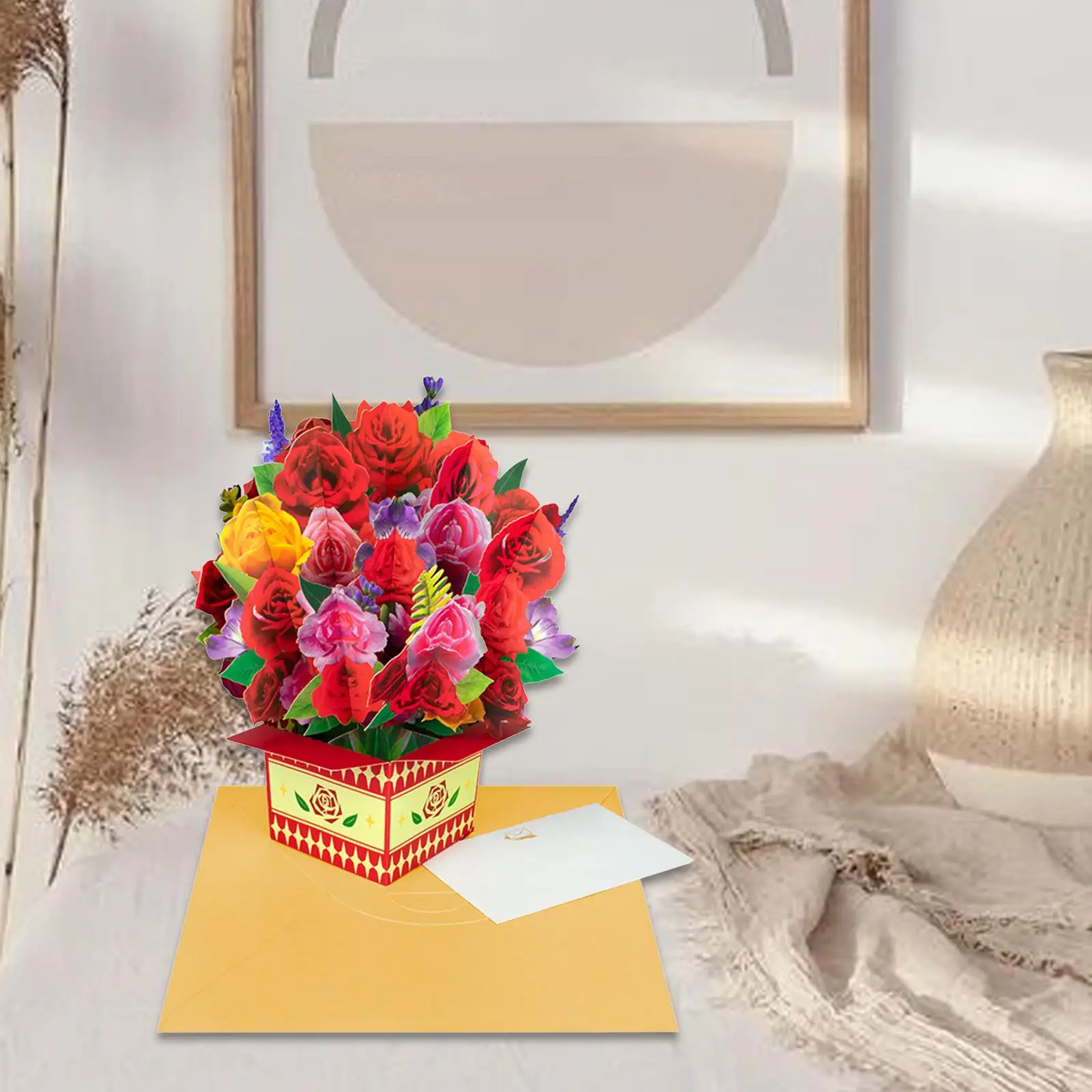 Mothers Day Card 3D Flower Greeting Card Mothers Day Gifts Birthday for Mom Women Daughter Wife Valentine's Day