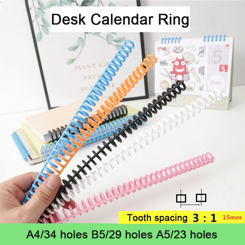 10 Stuks 34 Gaten Bureau Kalender Ringband Losbladige Ring 3:1 Plastic Opening Binding Strip Boek binding Planner Ringen| - AliExpress